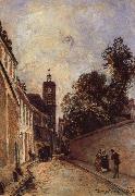 Johan Barthold Jongkind Rue de L-Abbe-de l-Epee and Church Spain oil painting artist